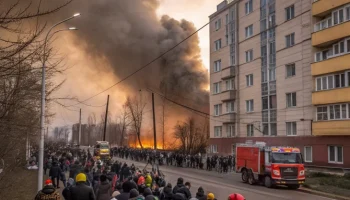 Серьёзный пожар в жилом доме в Красноярске: эвакуация более 100 человек