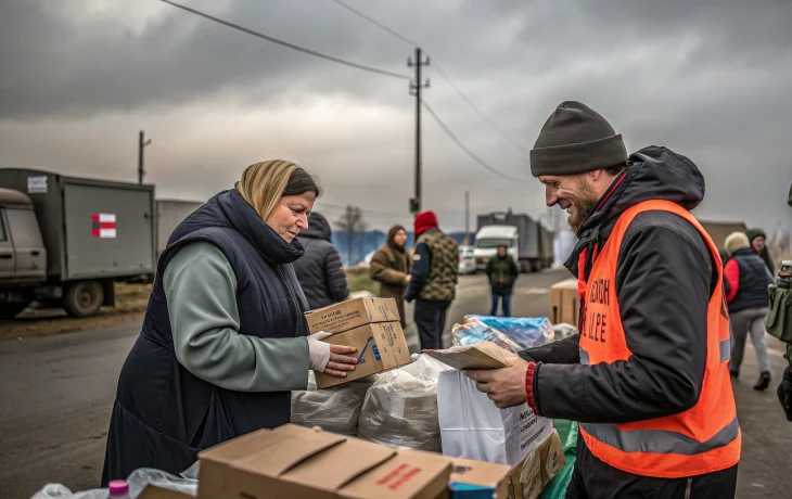 Краснодарские волонтёры привезли 15 тонн помощи в Селидово ДНР