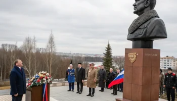 В Барнауле открыли бюст Герою России Игорю Иванову