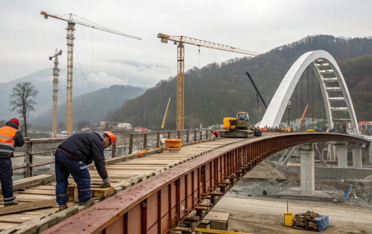 В Сочи скоро откроется уникальный мост-аттракцион «Волшебный лист» весом 200 тонн
