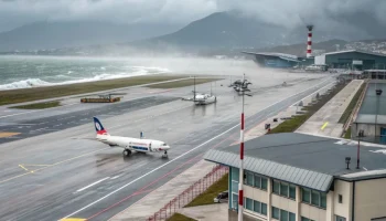 Сильный ветер вызвал нарушения в работе аэропорта Геленджика