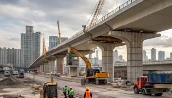 Строительство нового Цимбалинского путепровода в Санкт-Петербурге: современный транспортный узел