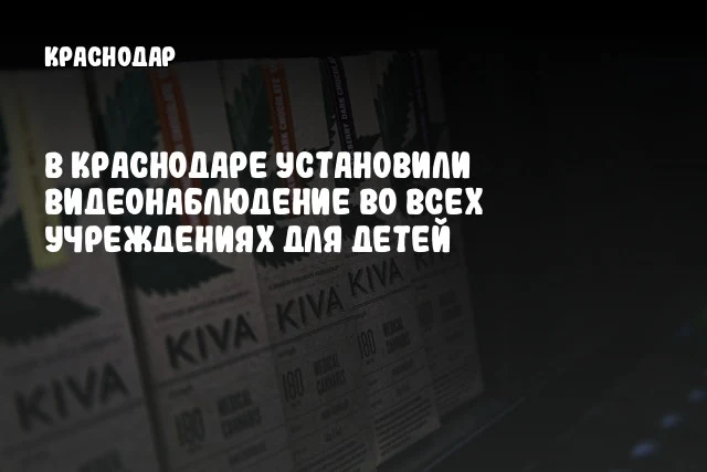 В Краснодаре установили видеонаблюдение во всех учреждениях для детей