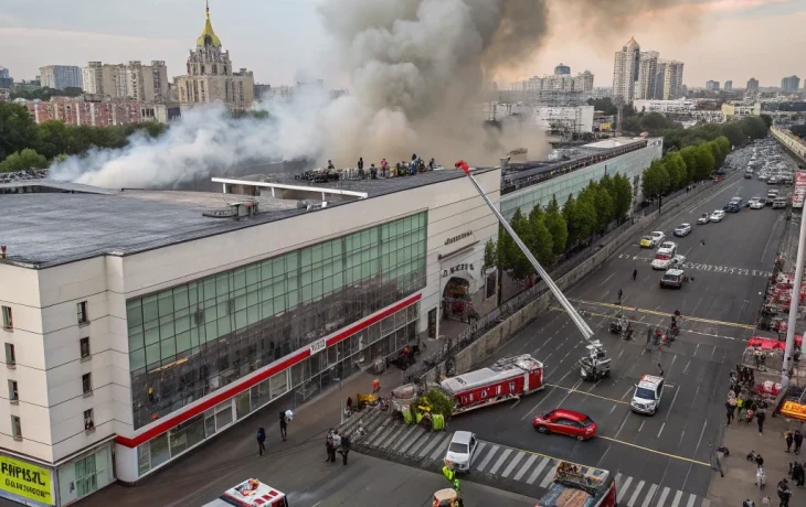Пожар в ТЦ &laquo;Океания&raquo; в Москве: эвакуировано 600 человек