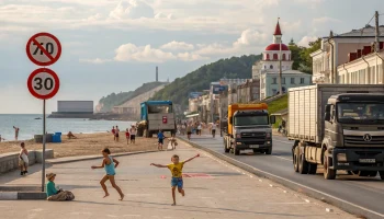 В Джубге ограничат движение фур на трассе к морю