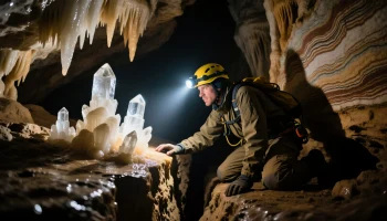 Кубанские спелеологи открыли новую пещеру в гипсовых провалах Мостовского района