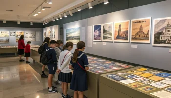 Школьники передали музею коллекцию военных открыток