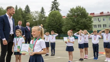 Первоклассники Лабинска сдали ГТО: юные спортсмены получили знаки отличия