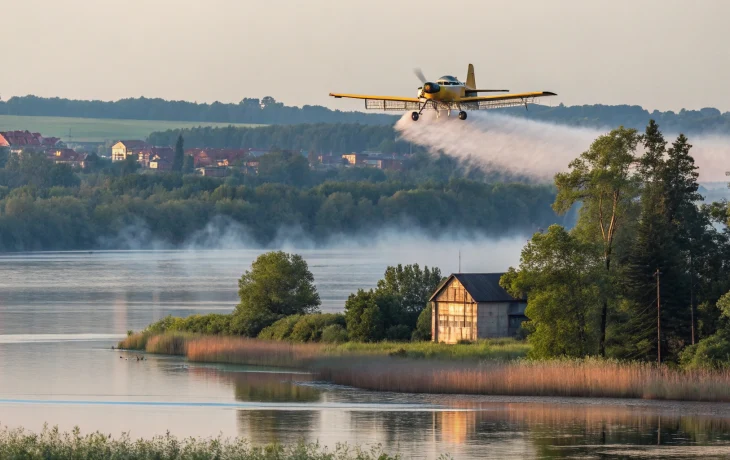 Авиаобработка водоемов от комаров стартует 10 апреля