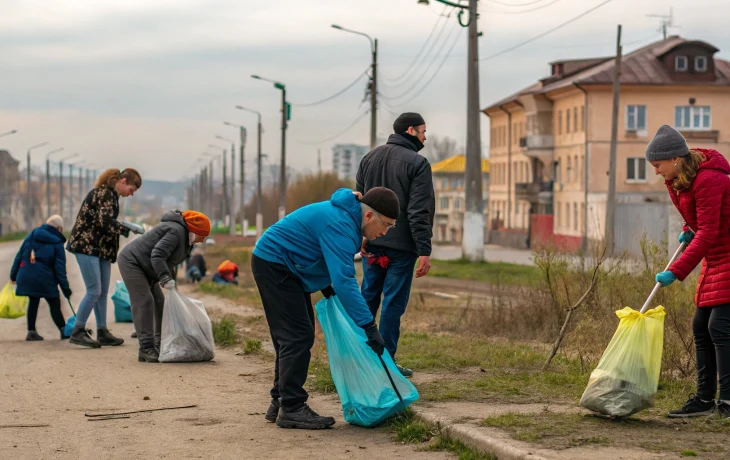Субботники в Крымске: жители делают город чище и уютнее