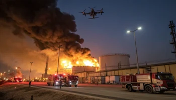 БПЛА атаковали нефтебазу в Сириусе