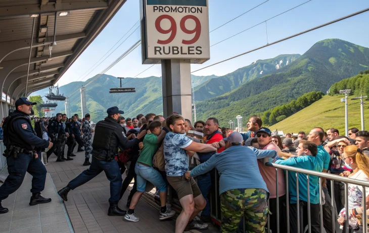 Драка туристов в очереди на канатку Сочи взорвала соцсети