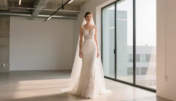 Прямые свадебные платья возвращаются в моду даря невестам элегантность и минимализм