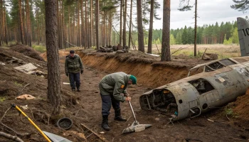 Останки летчика и обломки истребителя 1943 года найдены под Абинском