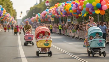 Краснодар устроил яркий парад колясок