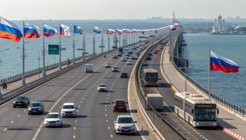 На подъездах к Крымскому мосту сохраняется стабильная дорожная ситуация