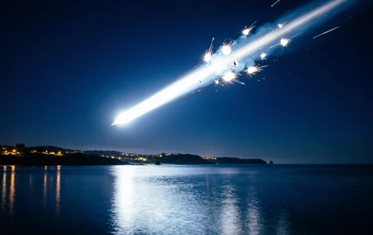 Яркий болид озарил небо над Черноморским побережьем вечером