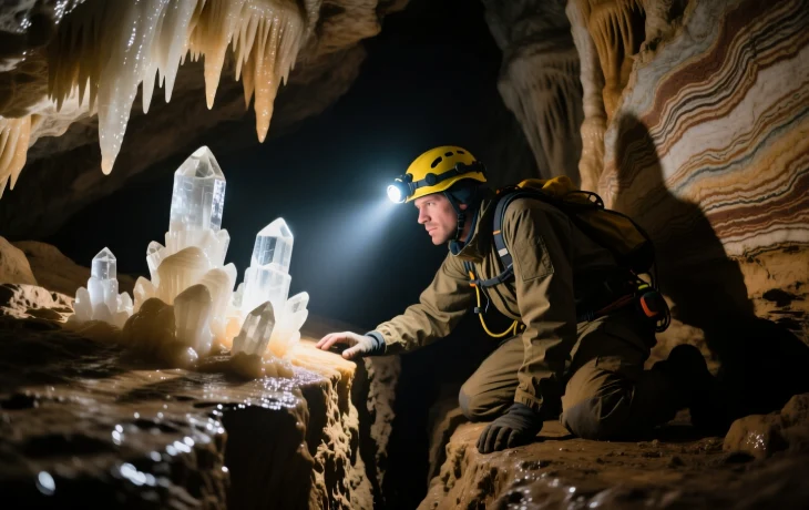 Кубанские спелеологи открыли новую пещеру в гипсовых провалах Мостовского района