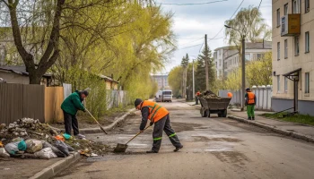 Весенняя уборка улиц Хадыженска: мусор исчезает с каждого поворота