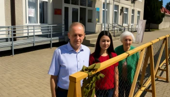 На избирательном участке в Брюховецком районе установили станок для плетения маскировочных сетей