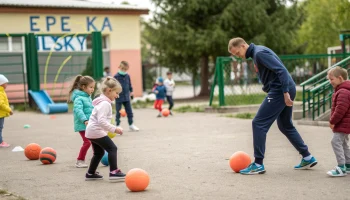 В Ильском дошкольников учат футболу по федеральной программе