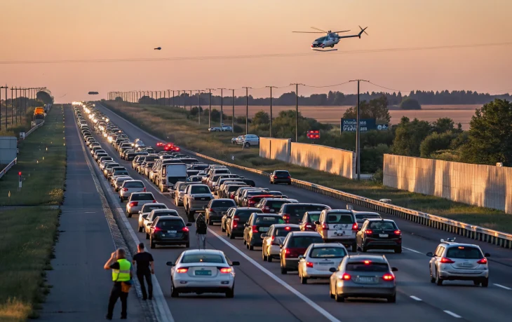 Затор парализовал трассу Дон у Горячего Ключа
