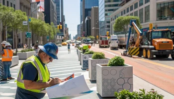 Глава Курганинска проверил ход благоустройства улицы Мира