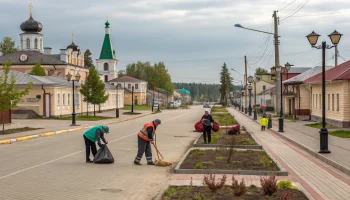 Весенние субботники в Хадыженске делают город чище и уютнее