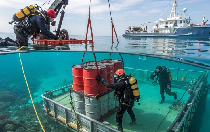 Более 330 мешков с мазутом подняли со дна Черного моря в Анапе Более 330 мешков с мазутом подняли со дна Черного моря в Анапе