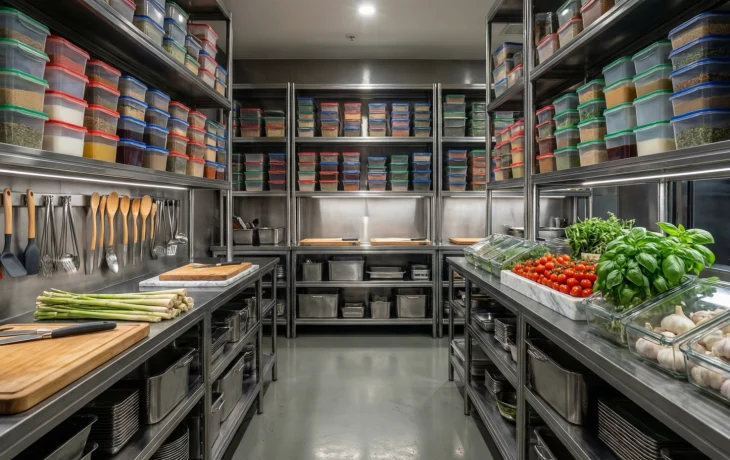 Как выбрать стеллаж для кухни общепита: разбор материалов и конструкций