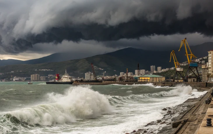 В Новороссийске ввели режим ЧС из-за надвигающегося шторма
