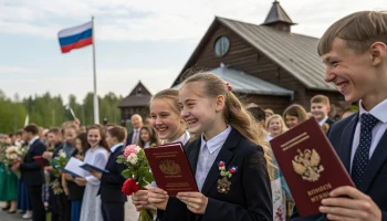 Вручение паспортов школьникам в Щербиновском районе прошло торжественно
