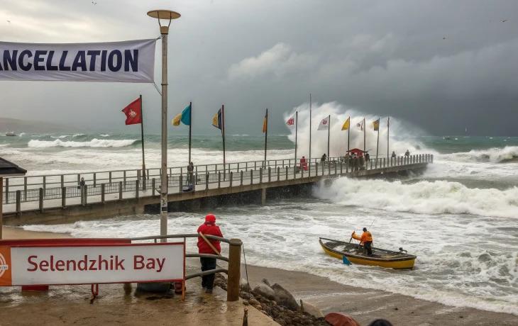 В Геленджике отменили "Морскую милю" из-за шторма