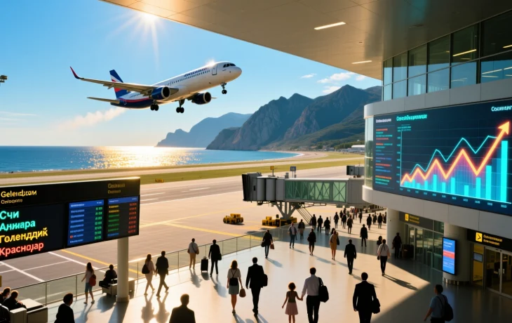 Аэропорт Геленджик бьет рекорды пассажиропотока на фоне курортного бума в Краснодарском крае
