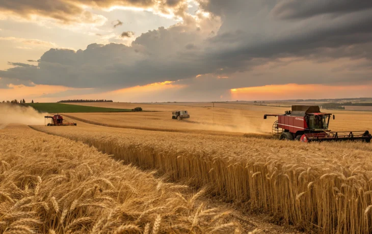 Отрадненские аграрии завершают уборку озимой пшеницы
