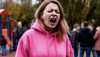 Пьяная женщина устроила дебош на детской площадке
