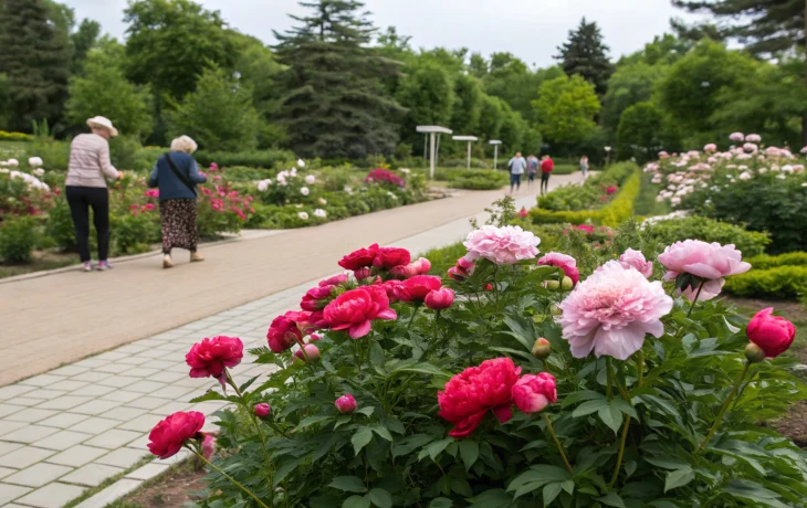 Пионовый рай расцвел в ботаническом саду Симферополя