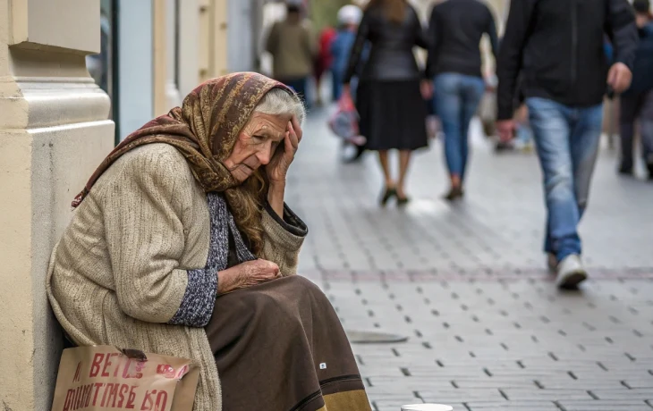 Женщина в Крыму попрошайничала, маскируясь под больную старушку