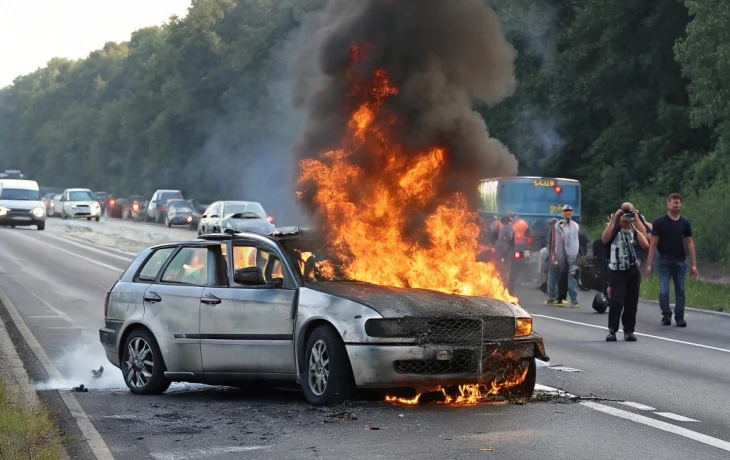 Серьезное ДТП с пожаром произошло в Сочи