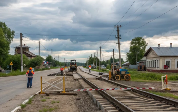 Ремонт ж/д переезда в Березовом: движение ограничат с 12 по 13 июня 2025 года