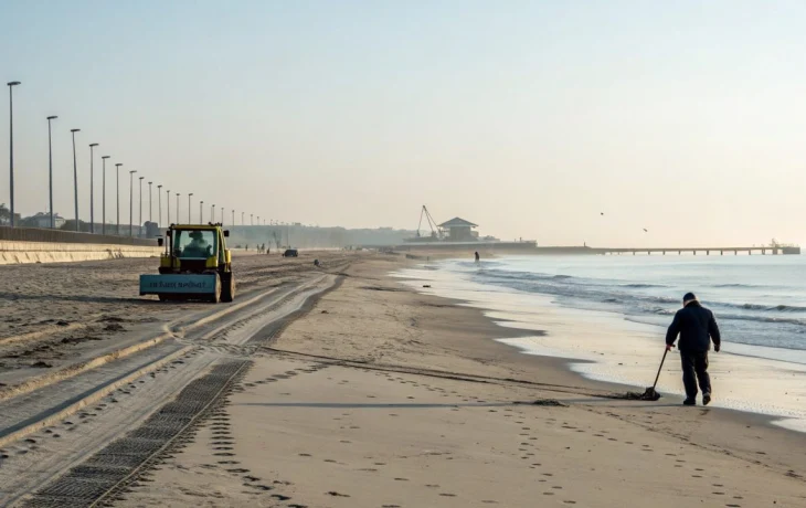 В Анапе изменили график уборки пляжей из-за сокращения мазутных выбросов