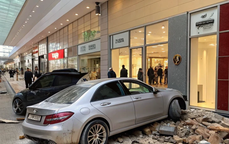 Иномарка в Краснодаре влетела в ТРЦ после грубого нарушения на перекрёстке Иномарка в Краснодаре влетела в ТРЦ после грубого нарушения на перекрёстке