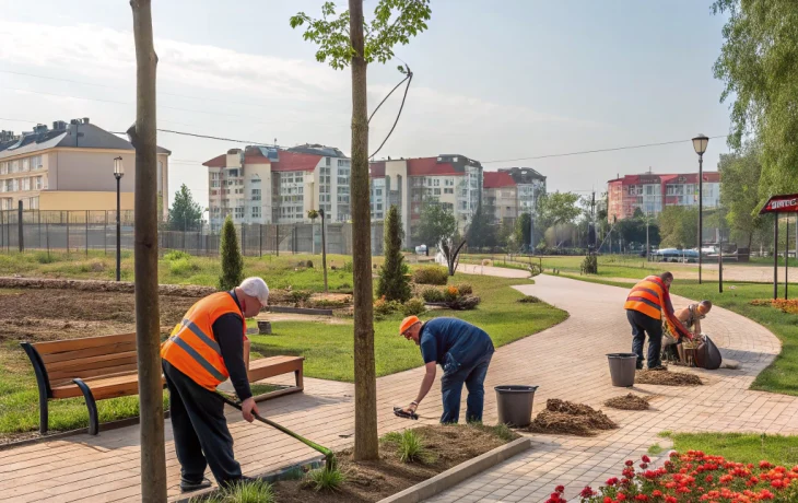 В парке на Ленина создают новую зону отдыха в рамках нацпроекта