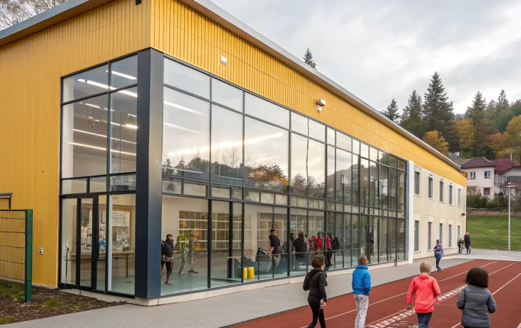 В Лабинском районе открыли новый модульный спортивный зал для борьбы и единоборств