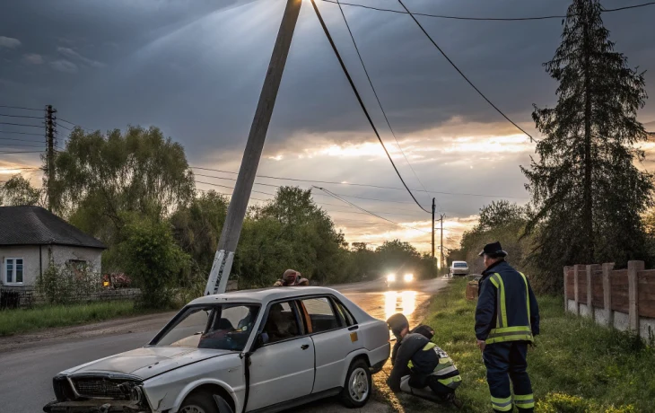 Подросток на ВАЗ врезался в опору ЛЭП: трое пострадавших