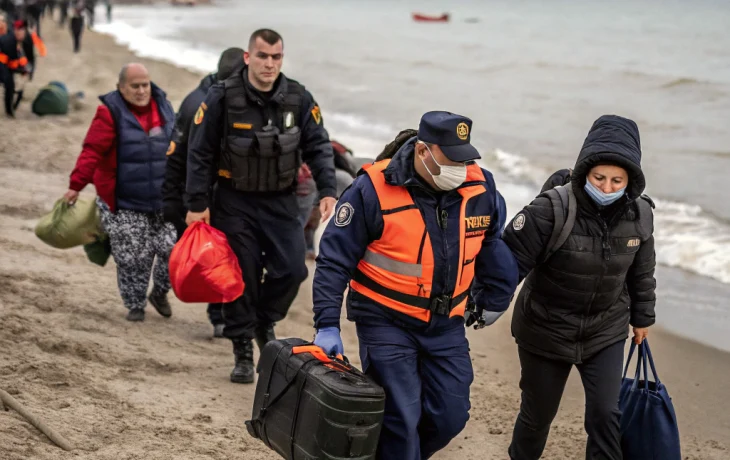 Эвакуация с пляжей Новороссийска из-за угрозы атаки морских дронов ВСУ