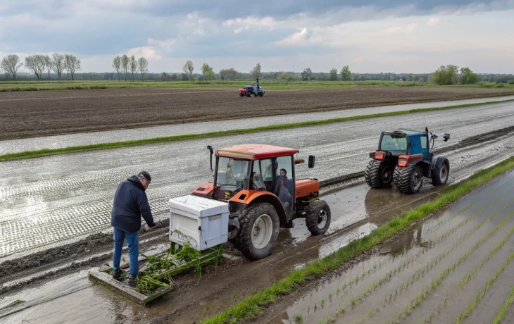 Посевная риса в Краснодарском крае завершается, аграрии рассчитывают на высокий урожай