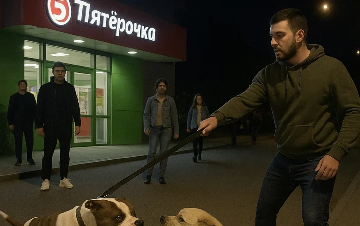 В Сочи мужчина спустил стаффорда на бездомную собаку прямо на глазах у прохожих - инцидент попал на видео