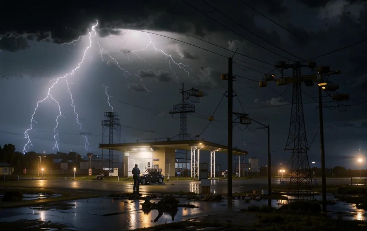 В семи районах Кубани временно нет воды и света после грозы