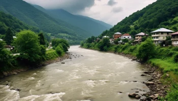 Уровень воды вырос в реках трех районов Краснодарского края после обильных осадков